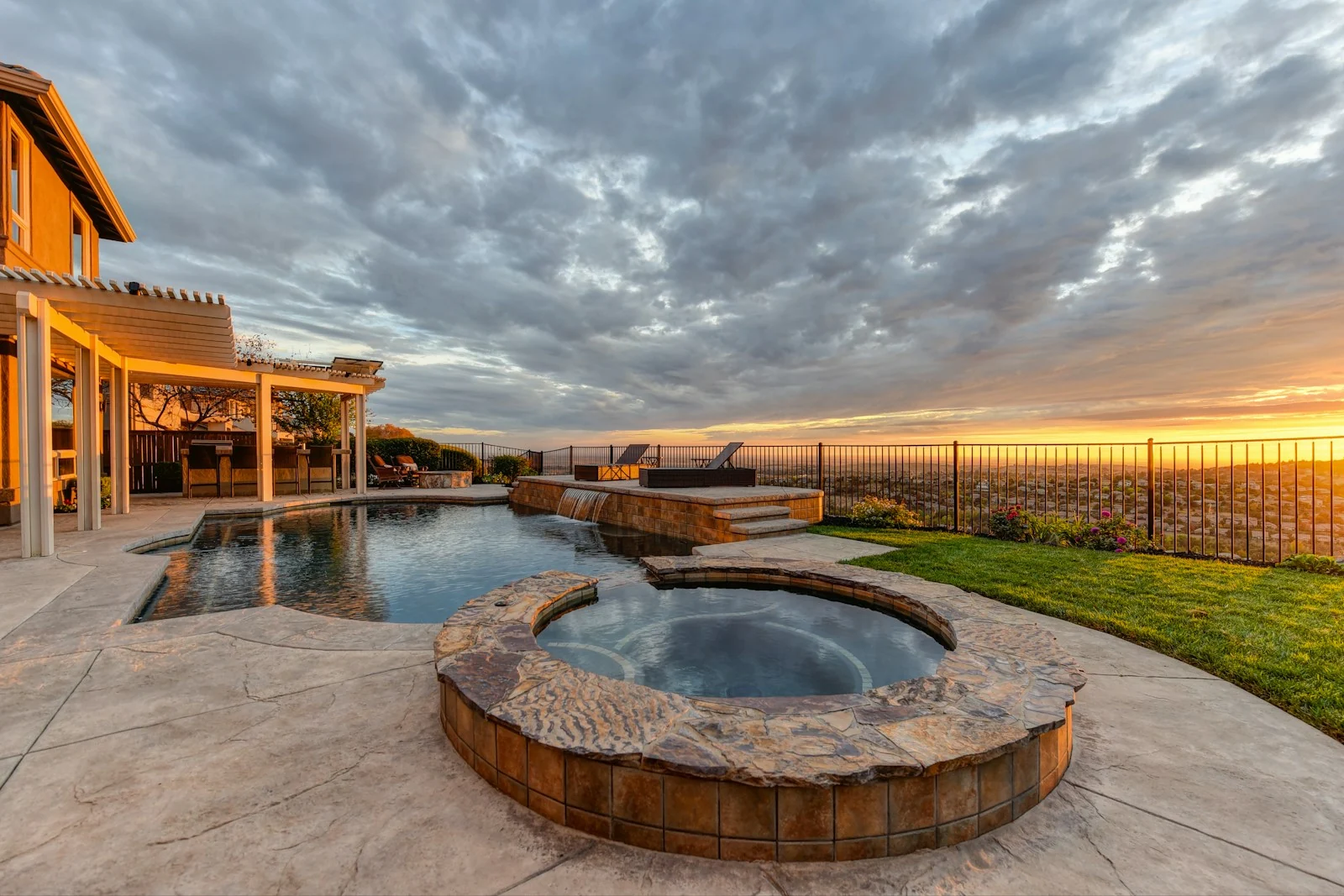 Peso completo en diseño de jacuzzi.